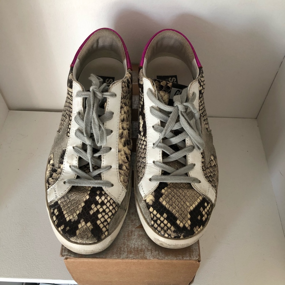Golden Goose Snake Print “superstar”